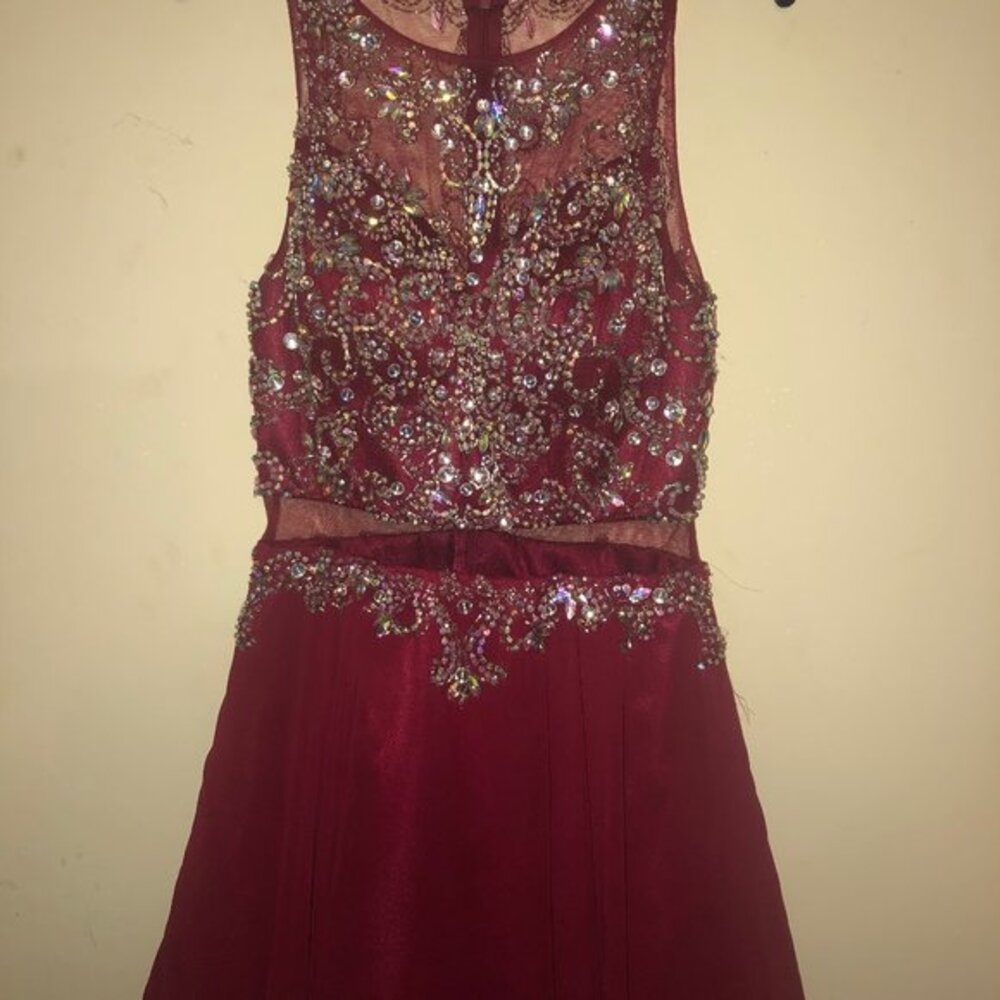 Mock Two-Piece Short A-Line Homecoming Dress S/6